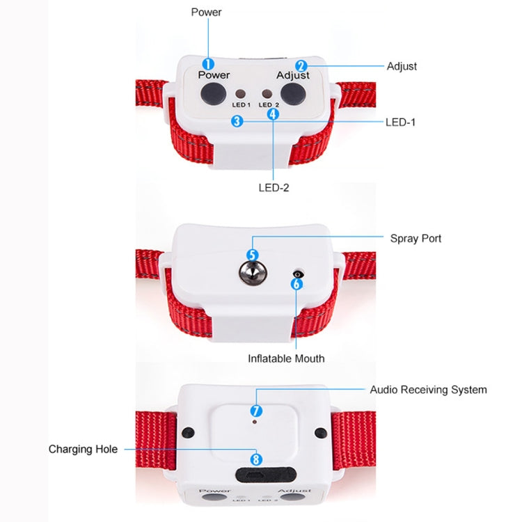 WELLTURN B490 Rechargeable Waterproof Pet Dog Training Automatic Spray Anti Barking Collar, B490
