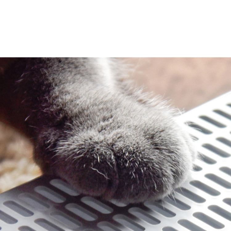 Cat Litter Box Semi-closed Square Feces Basin Pet Toilet, Small, Large, Large Pink, Large Gray