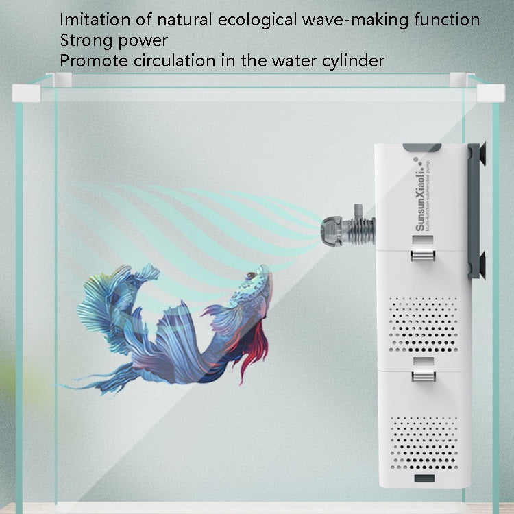 SunsunXiaoli Fish Tank Water Pump Small 3 In 1 Aquarium Circulating Filter Circulation Pump, CN Plug, 6W 500F, 15W 1000F