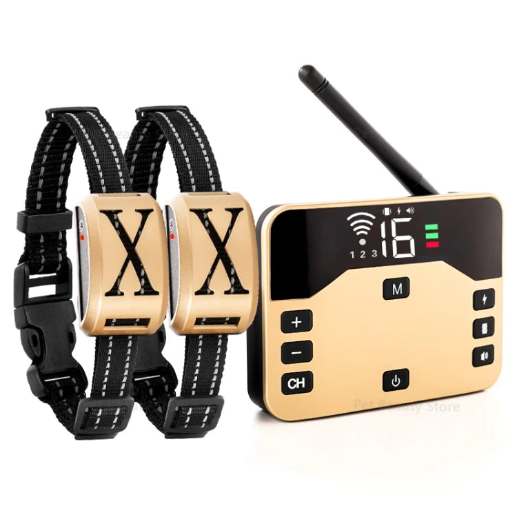 Pet Electronic Fence Wireless Stop Barker Outdoor Dog Collar Remote Control Dog Trainer, 1 Drag 1, 1 Drag 2, 1 Drag 3