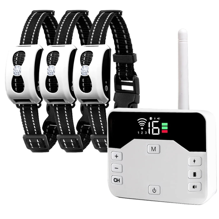 Pet Electronic Fence Wireless Stop Barker Outdoor Dog Collar Remote Control Dog Trainer, 1 Drag 1, 1 Drag 2, 1 Drag 3