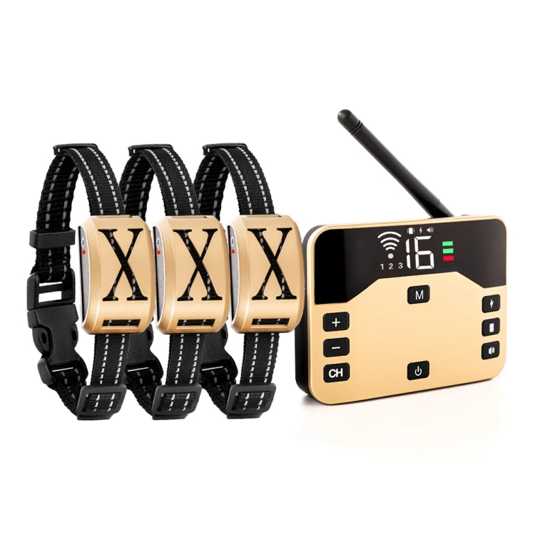 Pet Electronic Fence Wireless Stop Barker Outdoor Dog Collar Remote Control Dog Trainer, 1 Drag 1, 1 Drag 2, 1 Drag 3