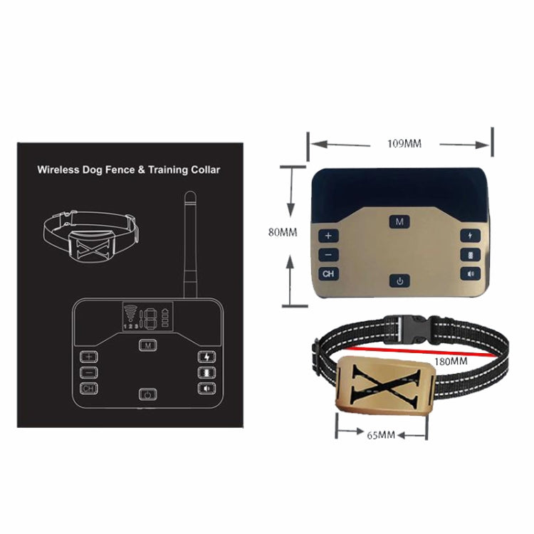 Pet Electronic Fence Wireless Stop Barker Outdoor Dog Collar Remote Control Dog Trainer, 1 Drag 1, 1 Drag 2, 1 Drag 3