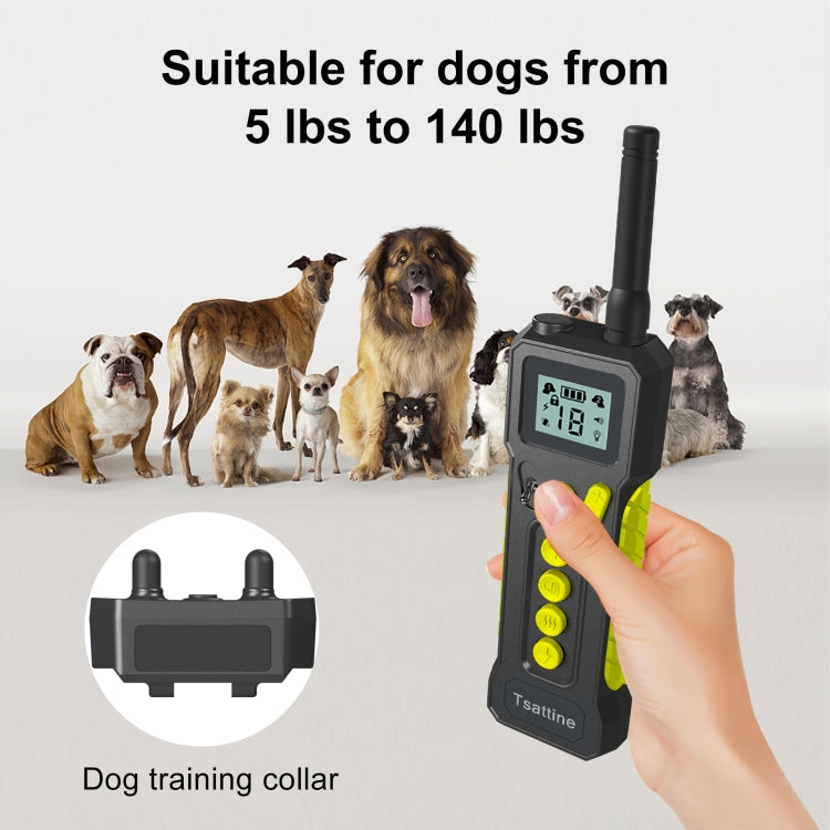 Tsattine T10 IP68 Waterproof 2000FT Dog Training Device with LCD Light