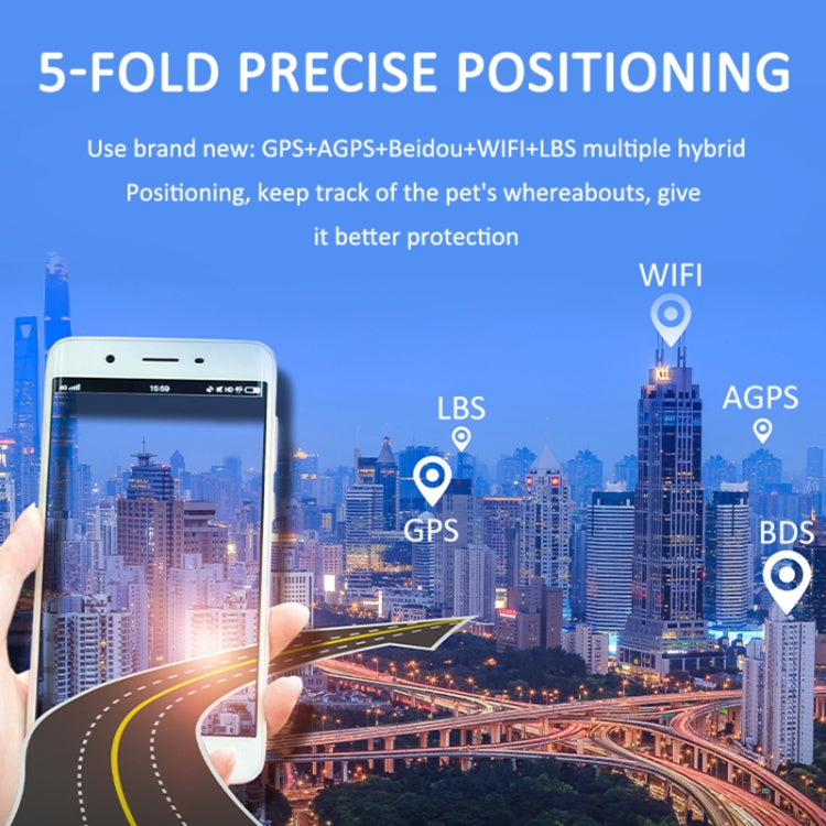 G15 2G IP67 Waterproof Pet GPS Tracker GPS + Beidou + AGPS + WiFi + Base Station Locator