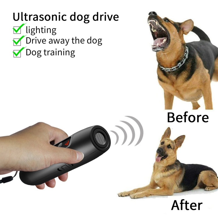 Tsattine N10 Ultrasonic Dog Repeller with LED Electricity Display & Flashlight