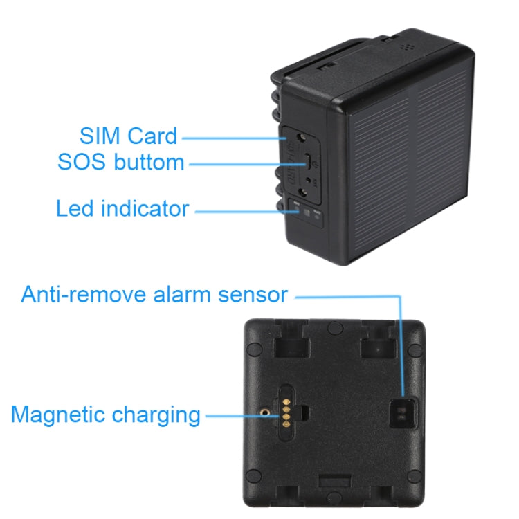 RF-V24 4G Solar GPS Tracking Locator Livestock Tracker, with 2G Memory, with 4G Memory