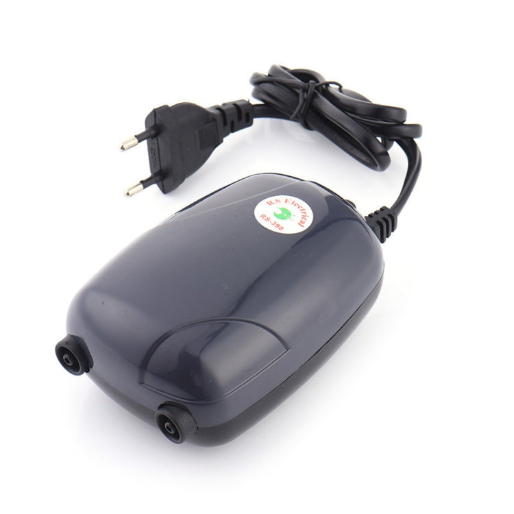 RS-390 220V 5W Double Outlets Adjustable Flow Silent Aquarium Air Pump Fish Tank Oxygen Air Pump