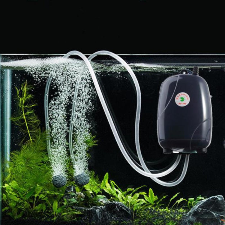 RS-390 220V 5W Double Outlets Adjustable Flow Silent Aquarium Air Pump Fish Tank Oxygen Air Pump