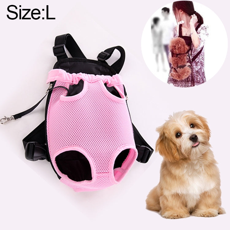 Front Pet Carrier Dog Backpack Bag, Size：L, Size：L