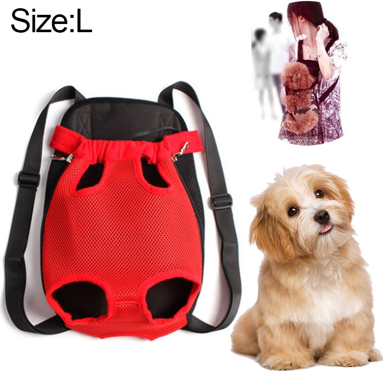 Front Pet Carrier Dog Backpack Bag, Size：L, Size：L