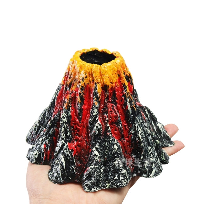 Artificial Tree Plant Grass Fish Tank Decoration Volcano Rock Landscape, Creative Rockery Resin Ornaments Aquarium Air Pump, Size: S, 8.5*5.5*2.0 cm, Size: S, 8.5*5.5*2.0 cm