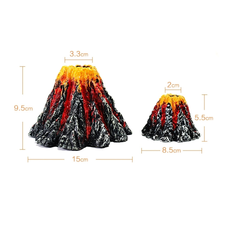 Artificial Tree Plant Grass Fish Tank Decoration Volcano Rock Landscape, Creative Rockery Resin Ornaments Aquarium Air Pump, Size: S, 8.5*5.5*2.0 cm