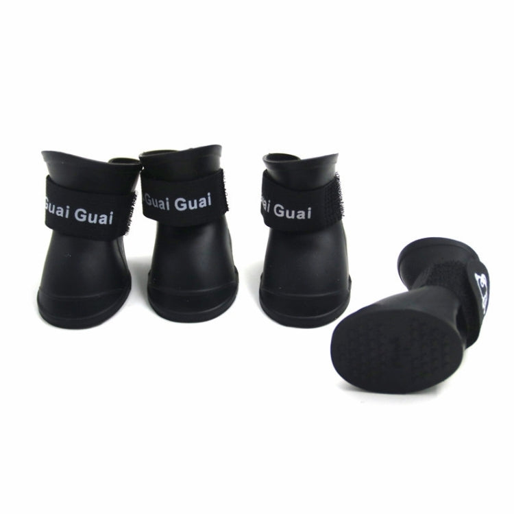 Lovely Pet Dog Shoes Puppy Candy Color Rubber Boots Waterproof Rain Shoes, M, Size:  5.0 x 4.0cm