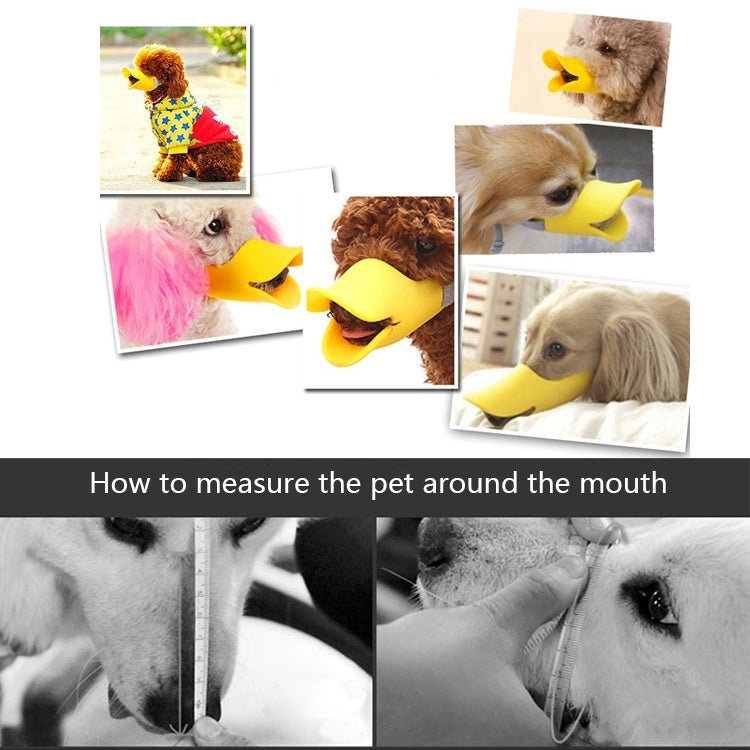 Cute Duck Mouth Shape Silicone Muzzle for Pet Dog, Size: M