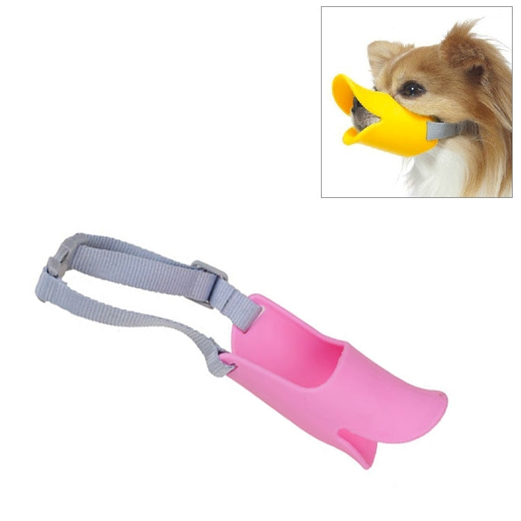 Cute Duck Mouth Shape Silicone Muzzle for Pet Dog, Size: M