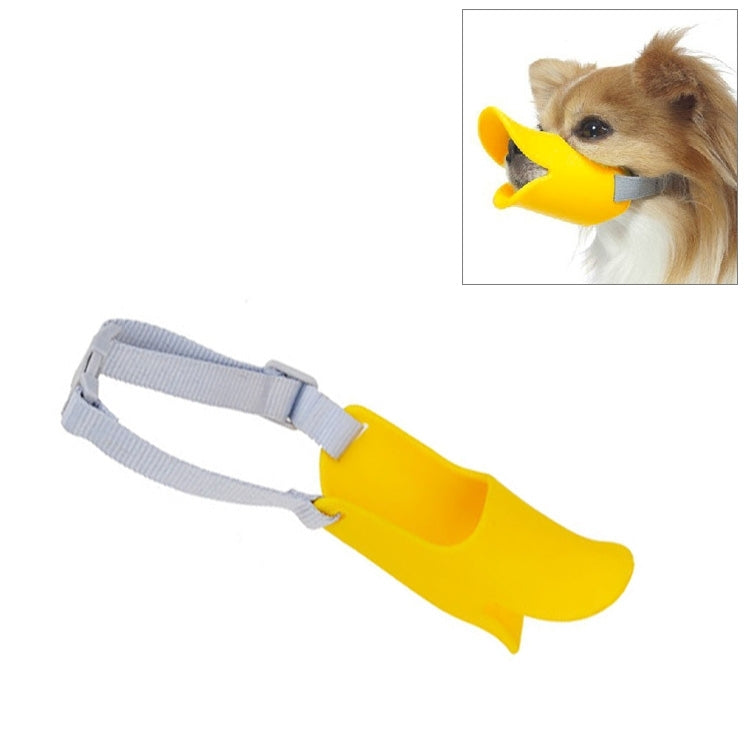 Cute Duck Mouth Shape Silicone Muzzle for Pet Dog, Size: M