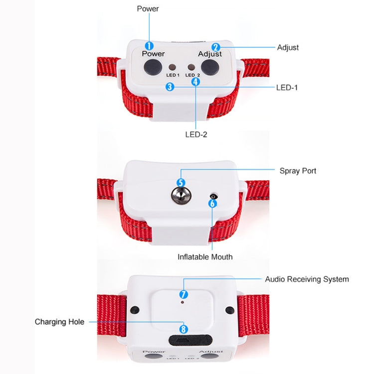 WELLTURN B490 Rechargeable Waterproof Pet Dog Training Automatic Spray Anti Barking Collar