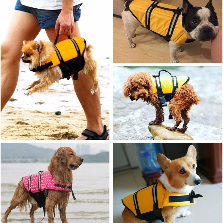 Pet Saver Dog Reflective Stripes Life Vest Jacket for Swimming Boating Surfing, Size: XS