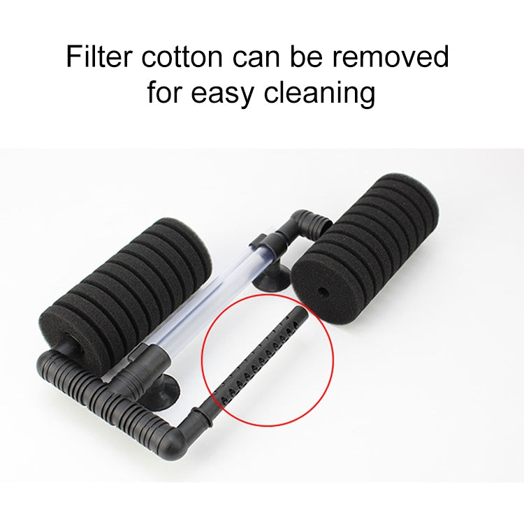 Wall-mounted Aquarium Mini Double Head Pneumatic Mute Biochemical Cotton Filter