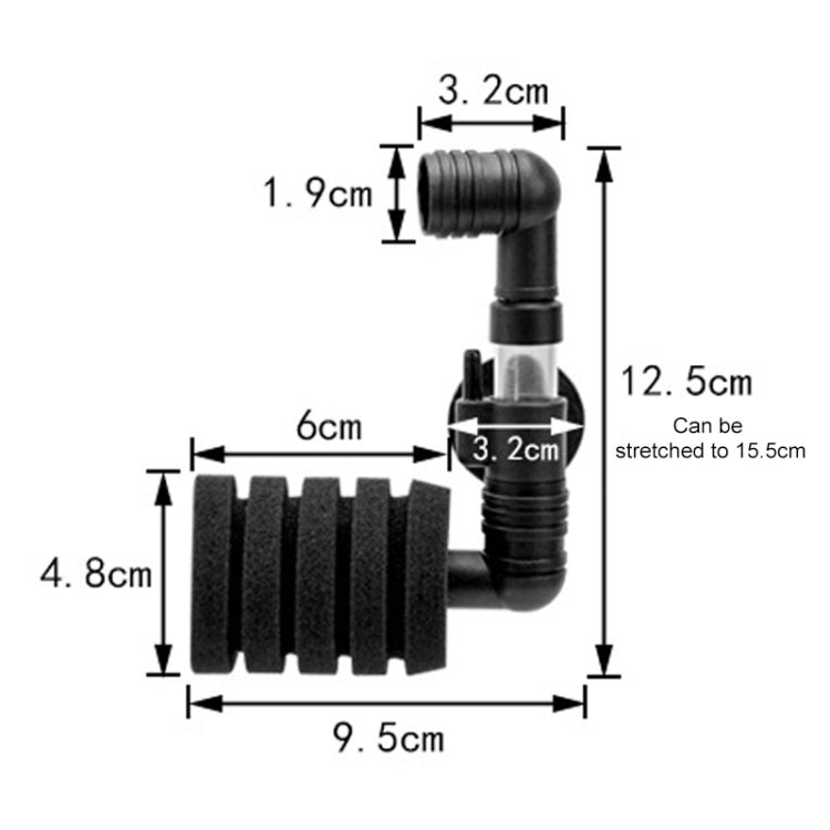 Wall-mounted Aquarium Mini Double Head Pneumatic Mute Biochemical Cotton Filter, HC7149A, HC7149B, HC7149C, HC7149D