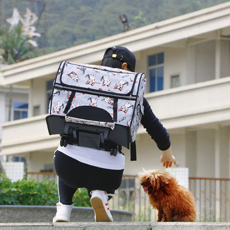 DODOPET Multi-function Outdoor Portable Two Wheels Cat Dog Pet Carrier Bag Knapsack Draw Bar Box