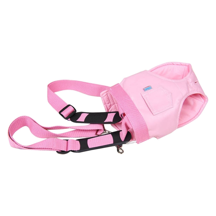 Pet Chest Backpack / Soft Leather Trouser Style Bag / Portable Pet Backpack for Dog and Other Pets Medium , Size:28*20cm, Size: M  Pink, Size: M  Beige, Size: M Blue