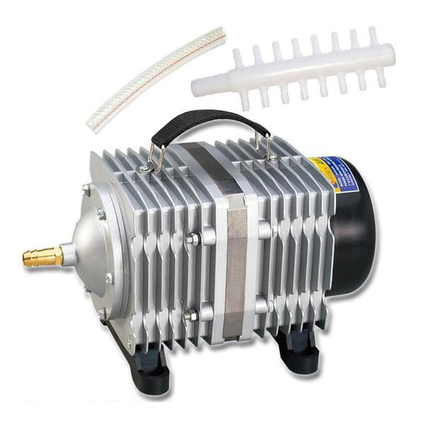 ACO-018A 520W 200L/Min Electromagnetic Air Pump Compressor Seafood Fish Tank Increase Oxygen Air Flow Spliter, US Plug