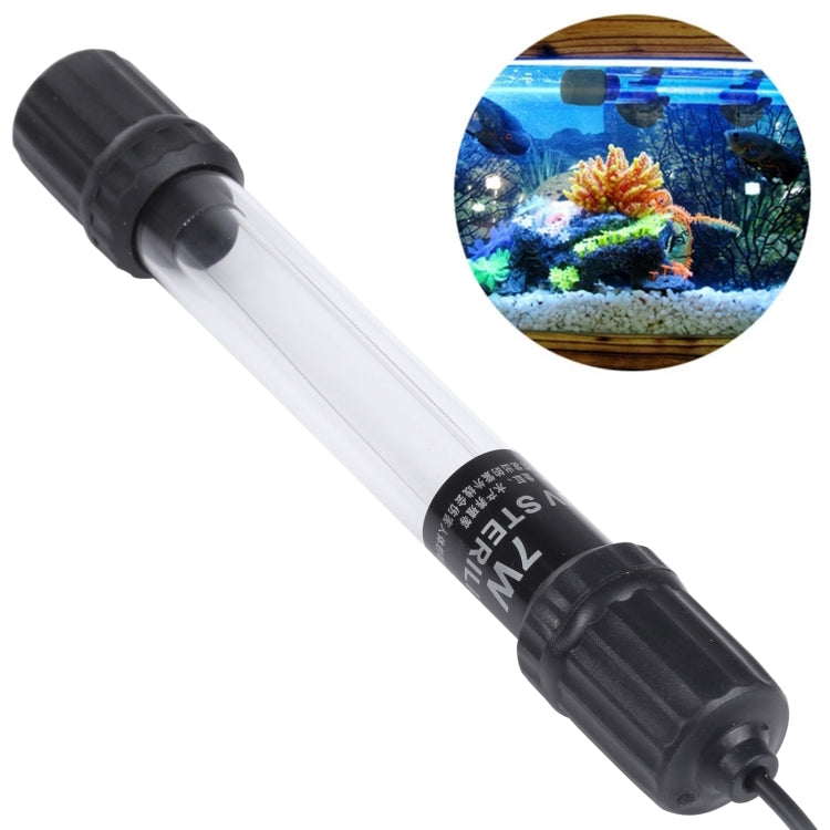 UV-007 7W Ultraviolet Germicidal Lamp Disinfection Light for Aquarium, EU Plug