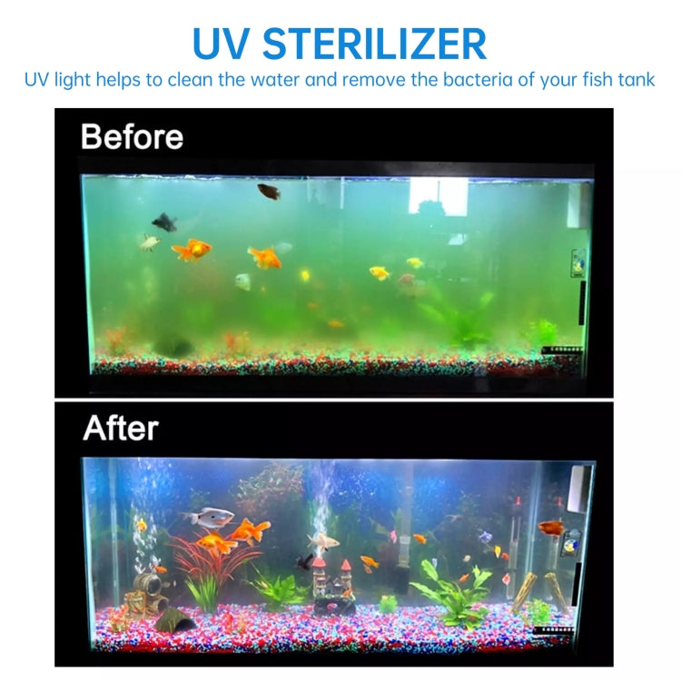 UV-007 7W Ultraviolet Germicidal Lamp Disinfection Light for Aquarium, EU Plug