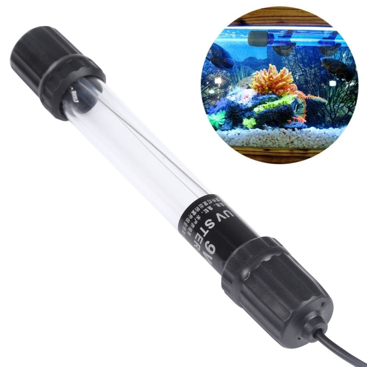 UV-009 9W Ultraviolet Germicidal Lamp Disinfection Light for Aquarium, EU Plug