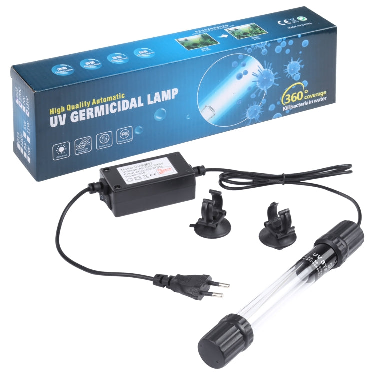 UV-009 9W Ultraviolet Germicidal Lamp Disinfection Light for Aquarium, EU Plug