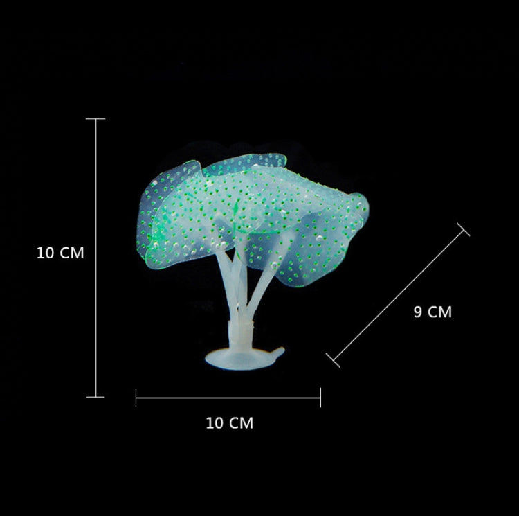 Aquarium Articles Decoration Silicone Simulation Fluorescent Sucker Jellyfish, Size: 10*10*9cm