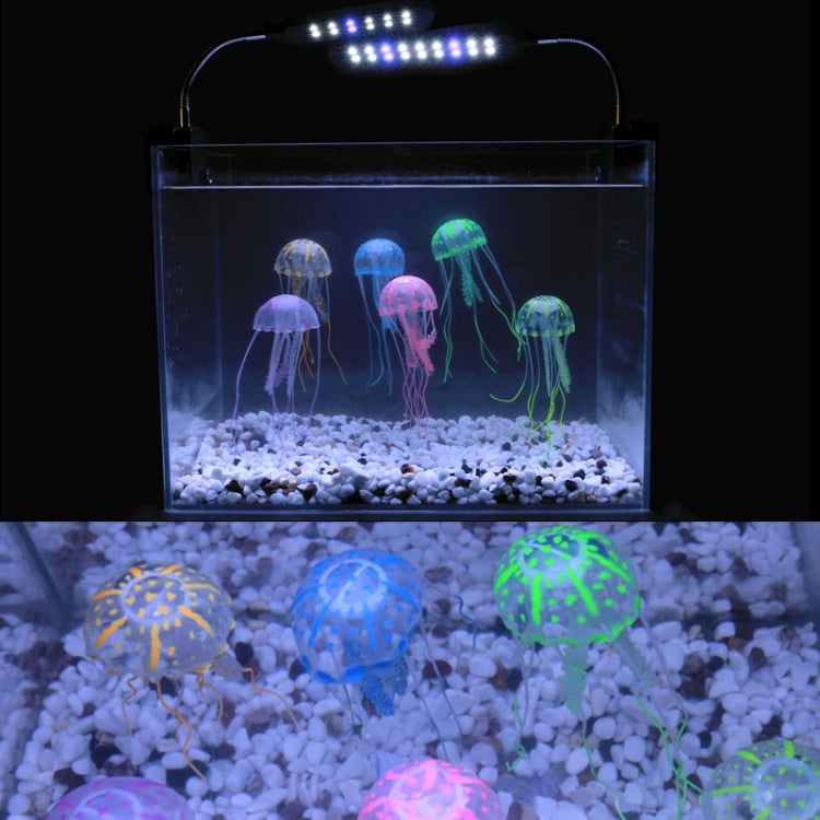 Aquarium Articles Decoration Silicone Simulation Fluorescent Sucker Jellyfish, Size: 3.5*11cm