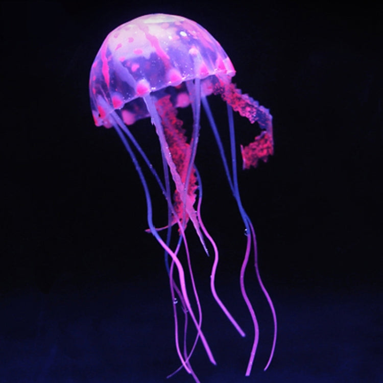 Aquarium Articles Decoration Silicone Simulation Fluorescent Sucker Jellyfish, Size: 3.5*11cm