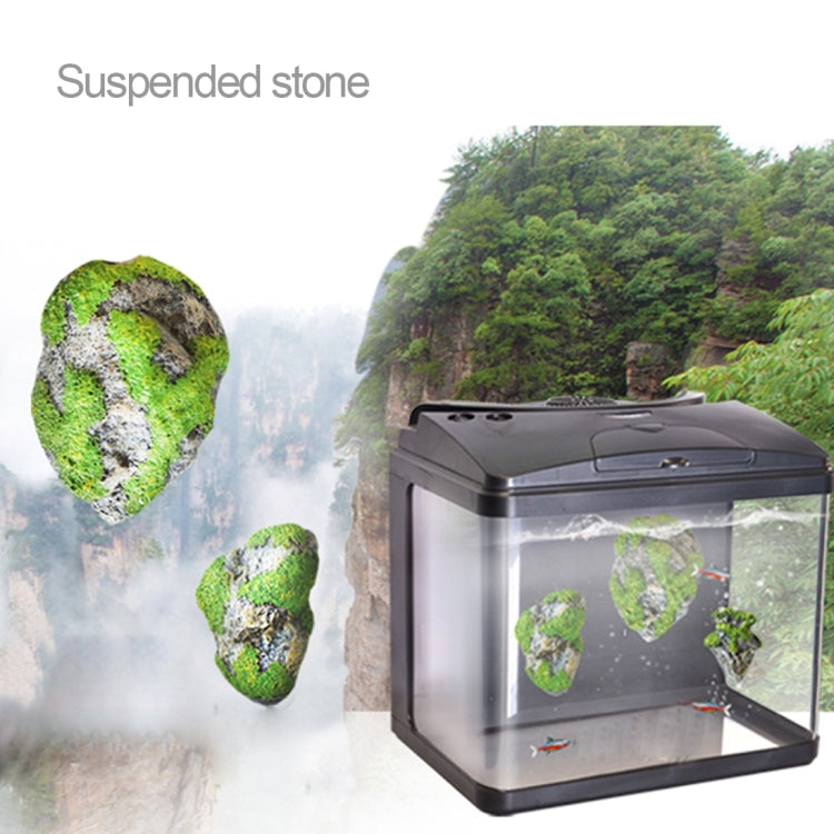 Aquarium Decoration Floating Pumice Suspended Stone Artificial Fish Tank Acuarios Moss Flying Rock Aquatic Ornament Landscape, Large Size: 13.0 x 21.0cm