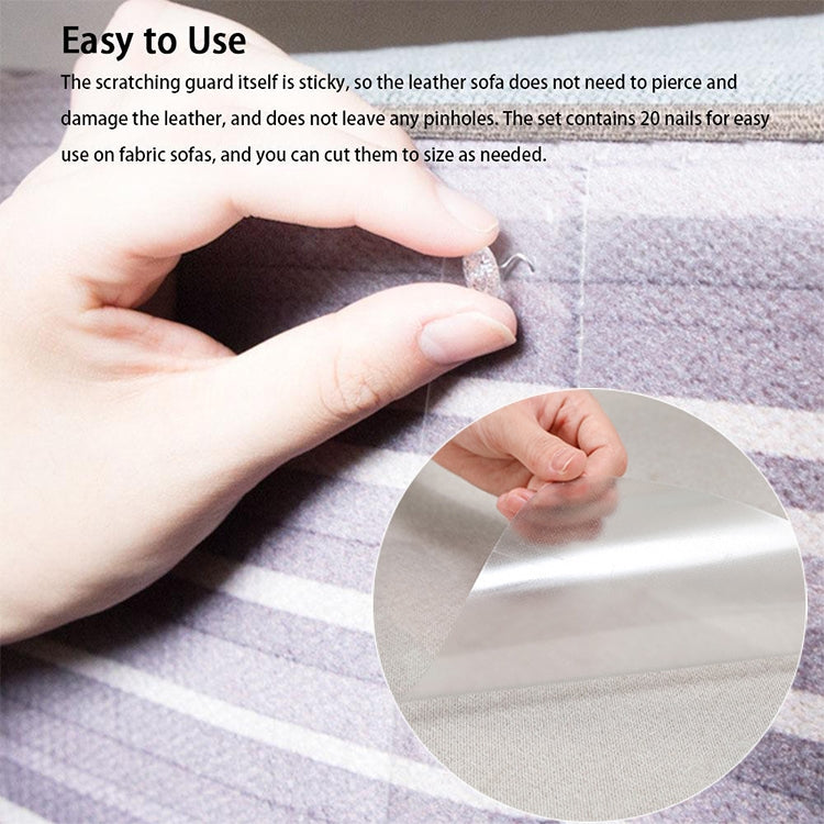 2 PCS Cat Scratch Protection PVC Sofa Anti-scratch Stickers , Size: 14x39cm