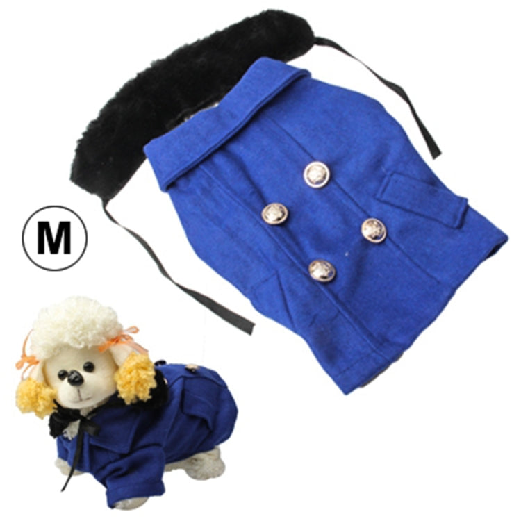 Gorgeous Woolen Cloth with Fur Collar Dog Coat Pet Clothes, Size: S