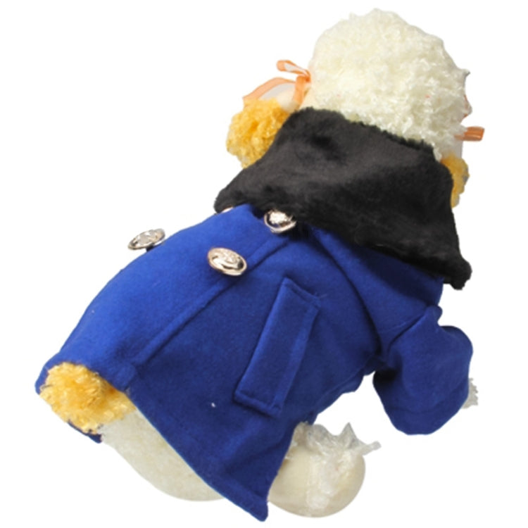 Gorgeous Woolen Cloth with Fur Collar Dog Coat Pet Clothes, Size: S