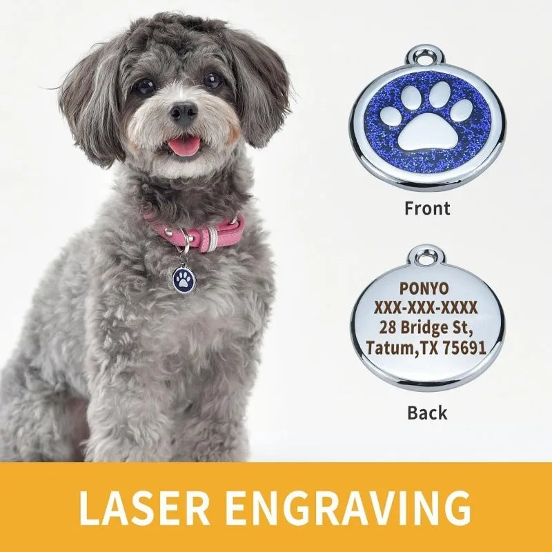 Custom Engraved Pet ID Tags - Personalized Anti-Lost Collars