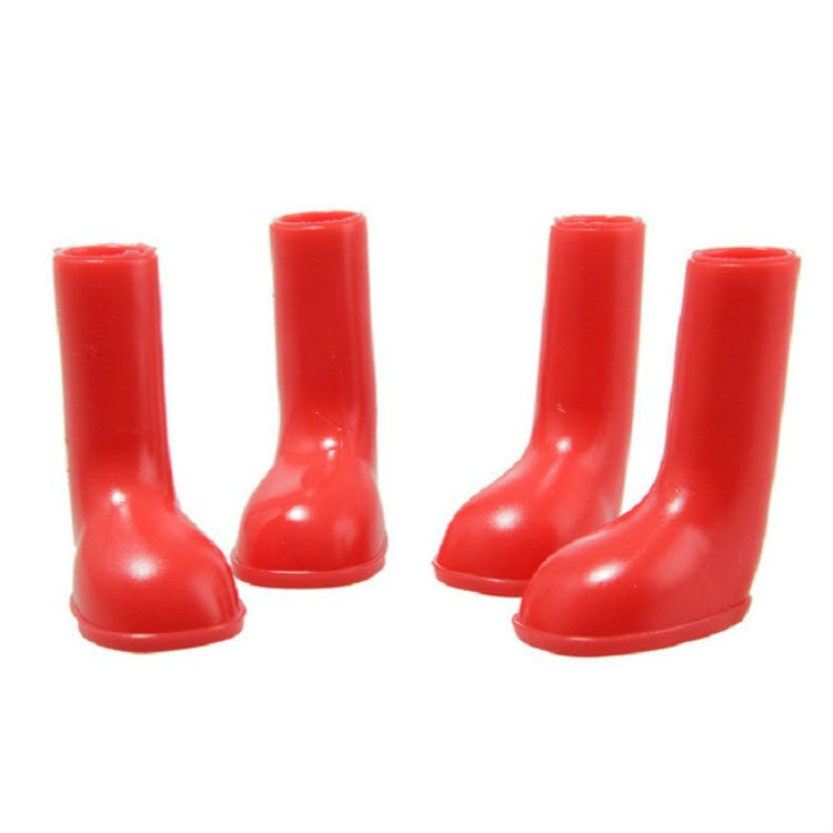 4 PCS/Set Pet Rain Boots Waterproof Non-slip Dog Shoes