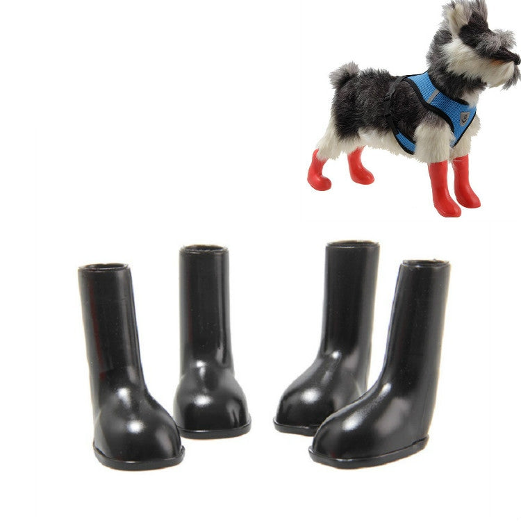 4 PCS/Set Pet Rain Boots Waterproof Non-slip Dog Shoes