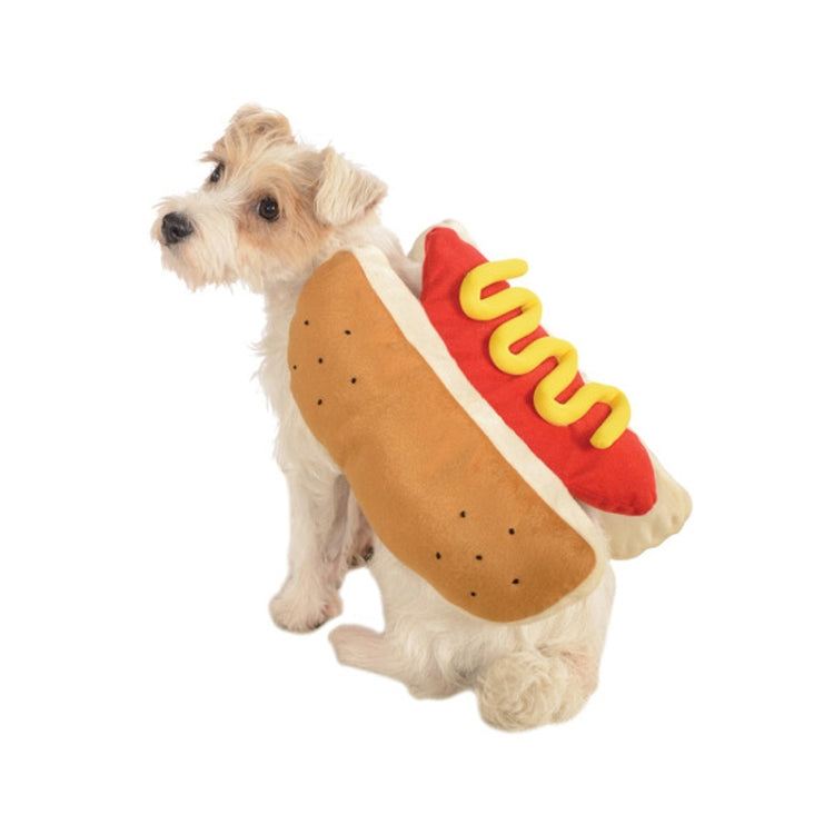 Hot Dog Style Pet Dog Cat Halloween Party Costume Clothes, S, M, L