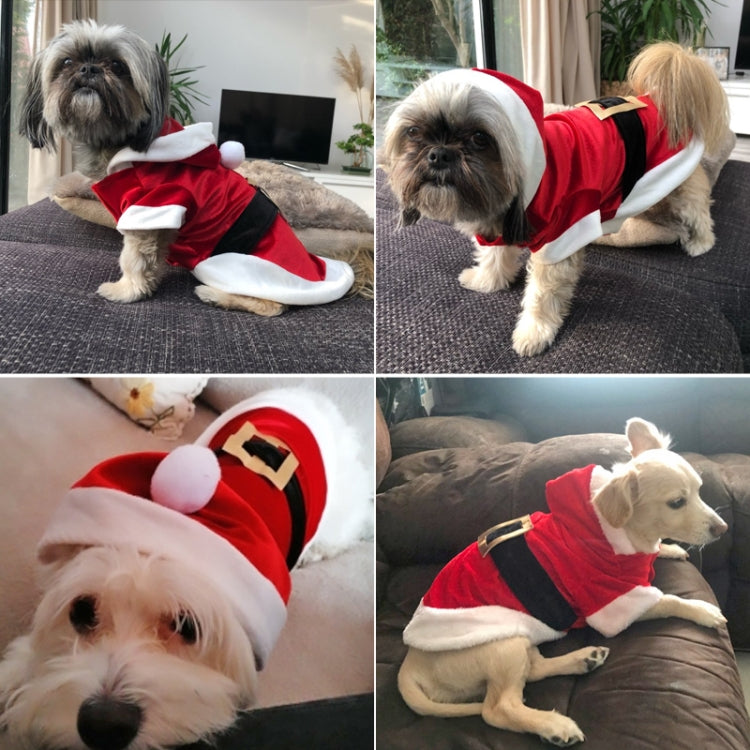 Christmas Dog Clothes for Small Dogs Santa Dog Costume Winter Pet Coats