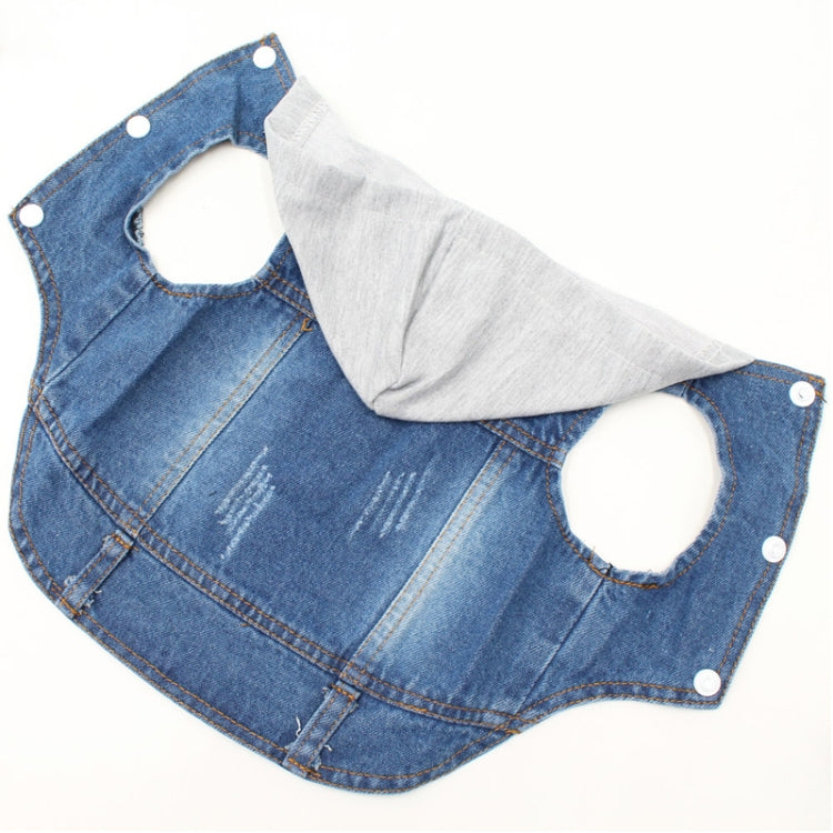 Retro Personality Denim Small Vest Pet Dog Clothes Pet Jacket