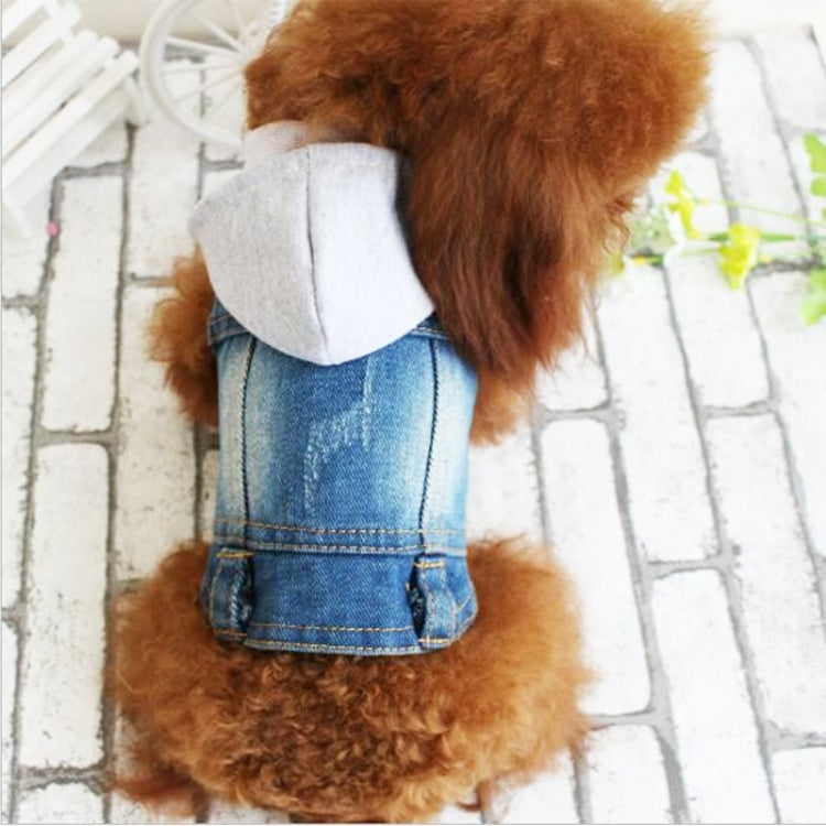 Retro Personality Denim Small Vest Pet Dog Clothes Pet Jacket