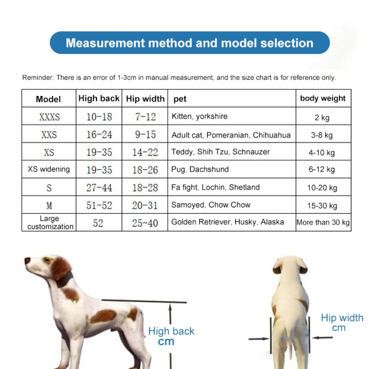 Pet Wheelchair Disabled Dog Old Dog Cat Assisted Walk Car Hind Leg Exercise Car For Dog/Cat Care