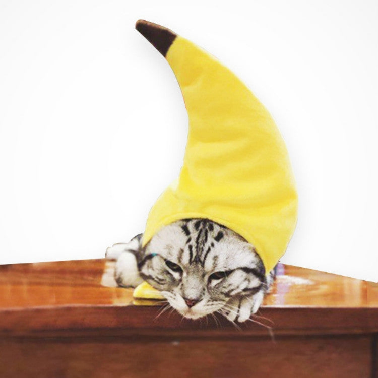 Creative Turned Funny Pet Cat Teddy Festival Funny Banana Headgear, Banana Headgear