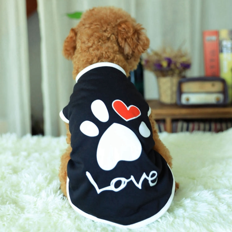 Pet Clothes Dog Love Pattern Vest Dog Clothes, XS, S, M, L, XL, XXL