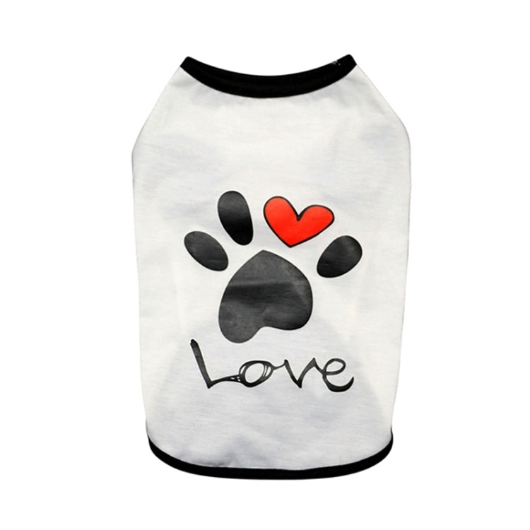 Pet Clothes Dog Love Pattern Vest Dog Clothes